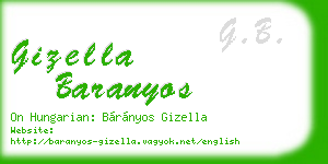 gizella baranyos business card